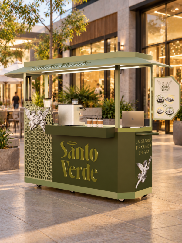 Quiosco Santo Verde al atardecer